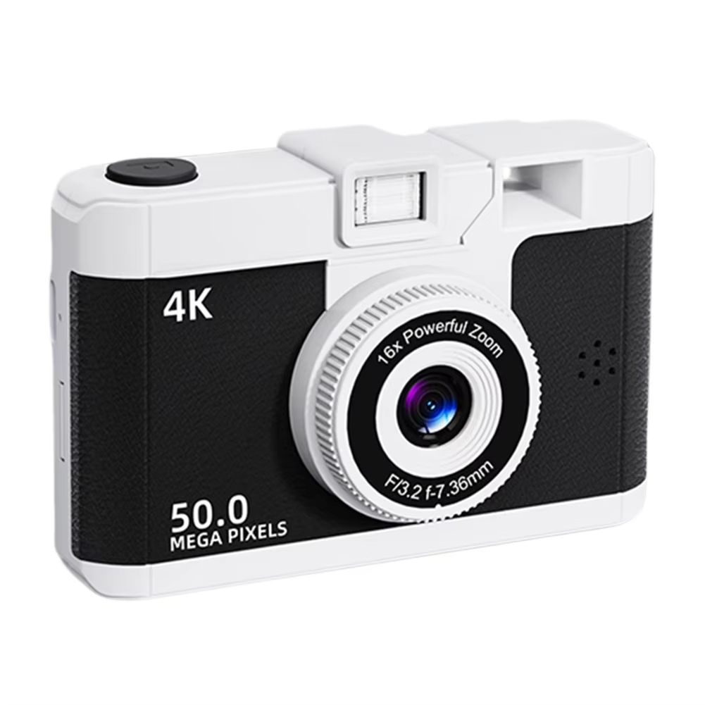 HD Digital Camera Dual Lens Retro Style Mini Camera 16x Zoom Portable Compact Camera Photography Camera for Travel Students