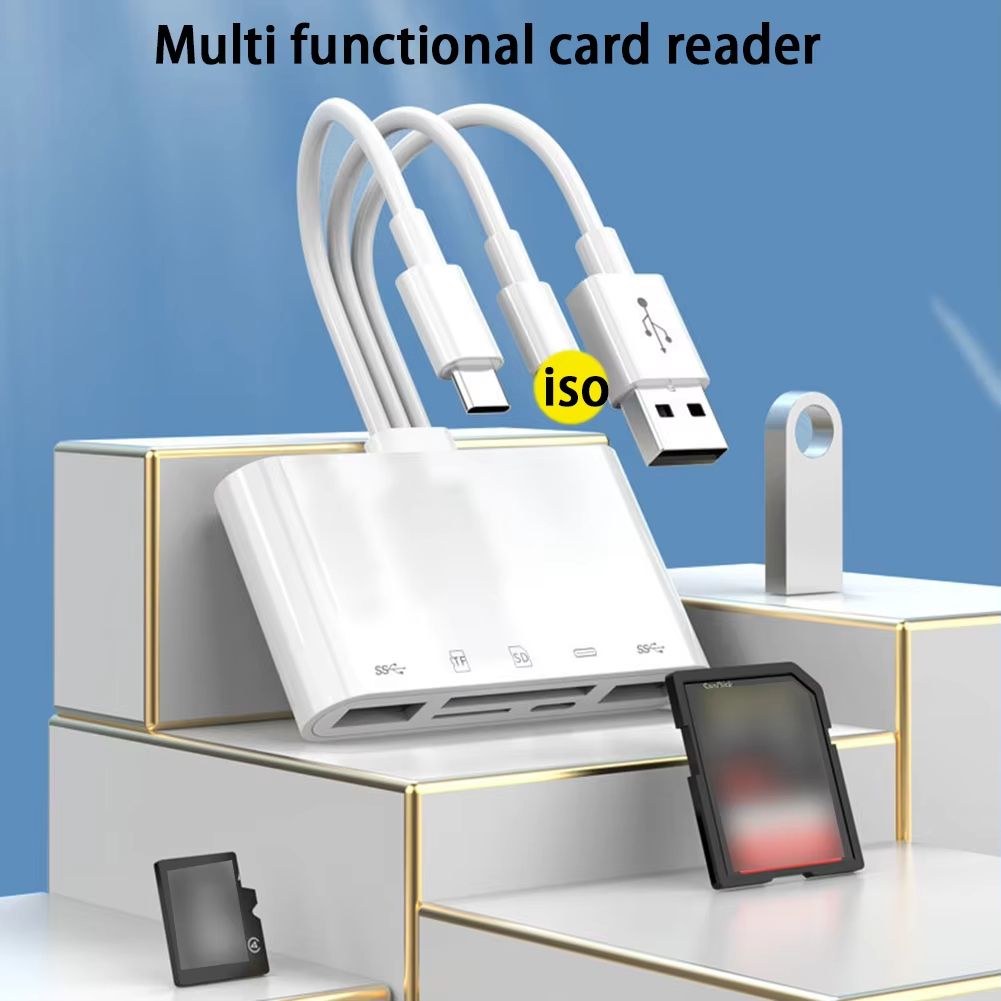 5 in 1 USB OTG Adapter Type C To SD TF Memory Card Reader USB Type C OTG Converter Multimemory Adapte for Android/iPhone/iPad