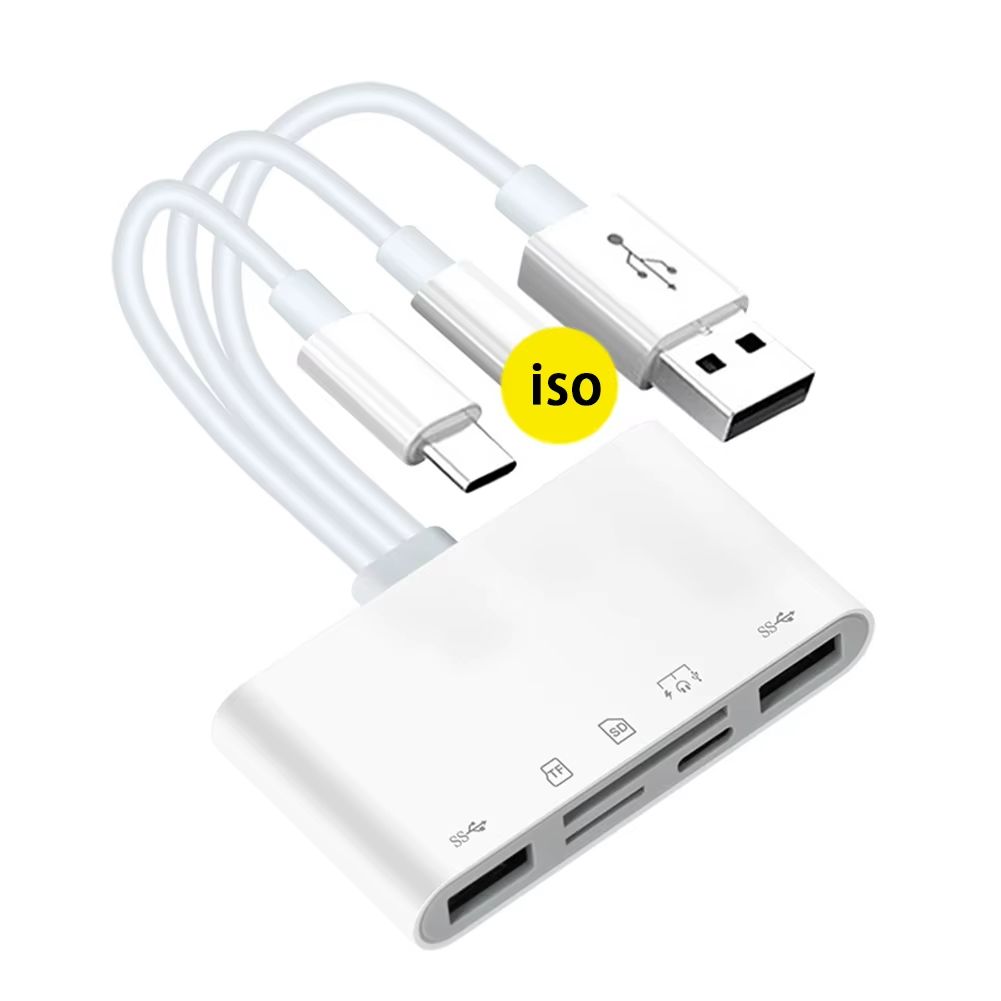 5 in 1 USB OTG Adapter Type C To SD TF Memory Card Reader USB Type C OTG Converter Multimemory Adapte for Android/iPhone/iPad