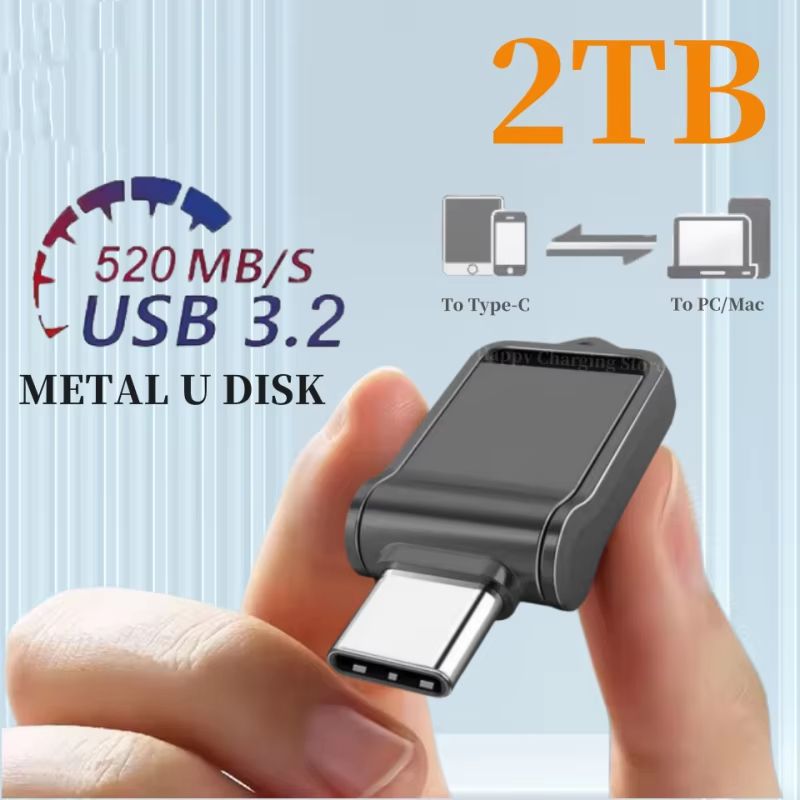 2TB Flash Drive USB 3.2 Fast Type C Pen Drive Memory Stick High Speed Data 1TB For Computers Phone PC Fast U Disk NEW 2025