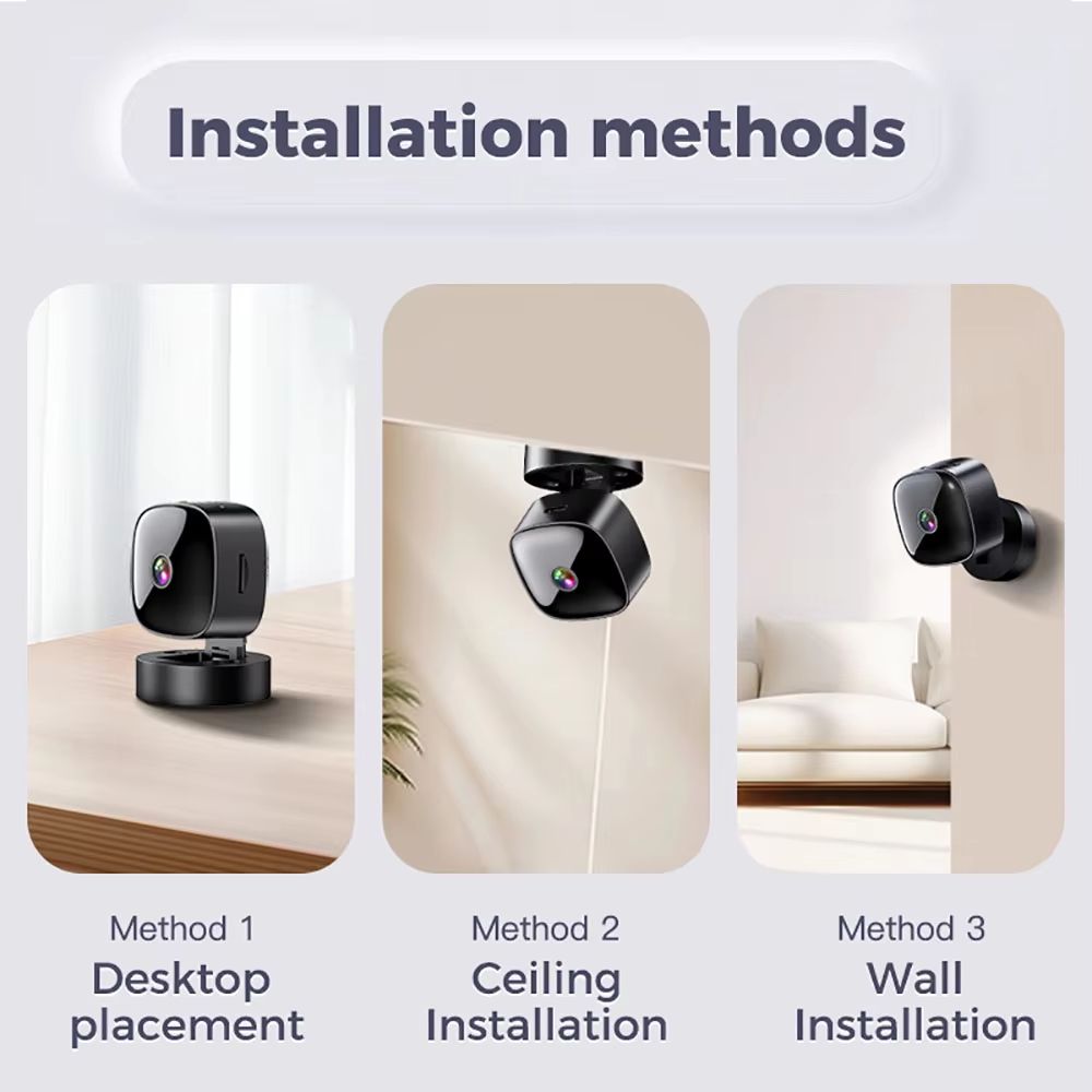HD 1080P Mini WiFi Camera infrared Night Vision Camera 360° Rotatable Home Security Protection Wireless WiFi Surveillance Camera