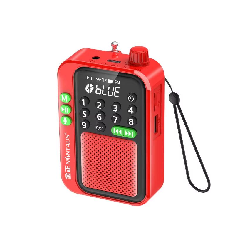 Mini Portable FM Radio Best Reception Radios 5W Wireless Bluetooth Speaker TF Card U Disk Music MP3 Player Support HD Rcording