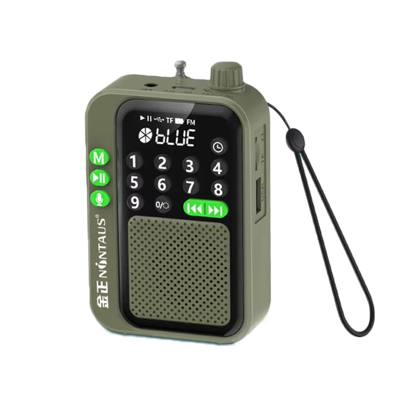 Mini Portable FM Radio Best Reception Radios 5W Wireless Bluetooth Speaker TF Card U Disk Music MP3 Player Support HD Rcording