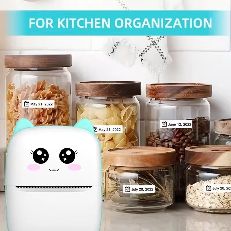 New portable mini printer wireless Bluetooth Android iOS mobile photo thermal printer label manufacturer with paper roll