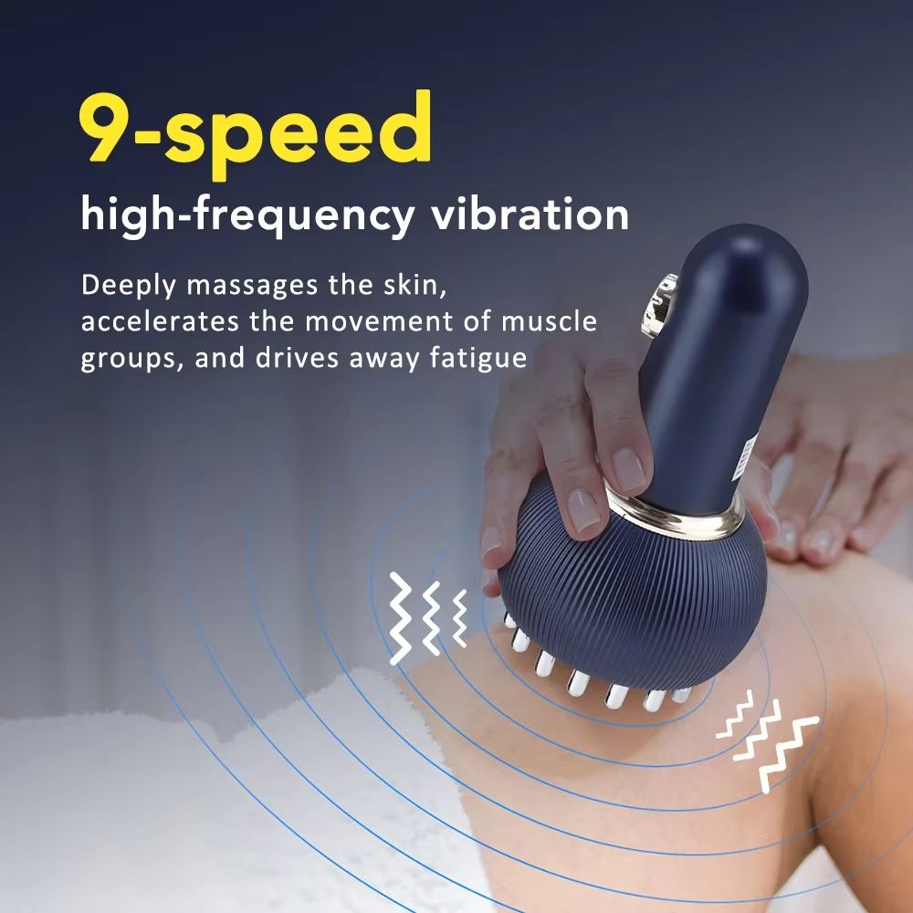 Wireless massager body shaping heating scraping brush drainage oil head rechargeable full body universal massager full body universal home abdominal and back massage