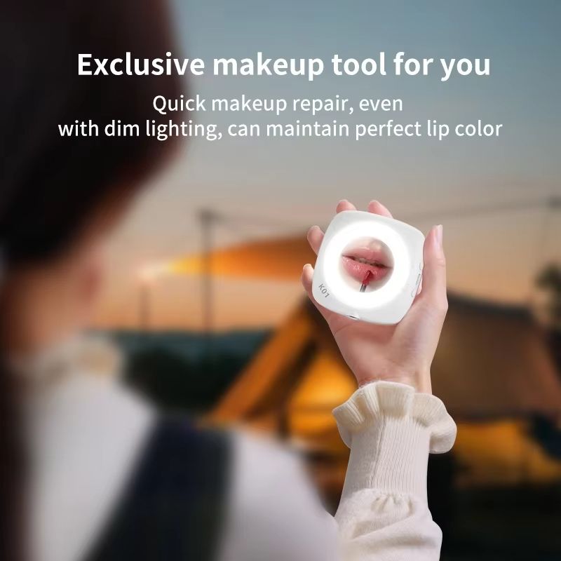 Phone Selfie Light 2700K-6500K Portbal Pocket Make UP Fill Light with Rechargable Battery Clip Rig Photo Lamp for Beauty Ring