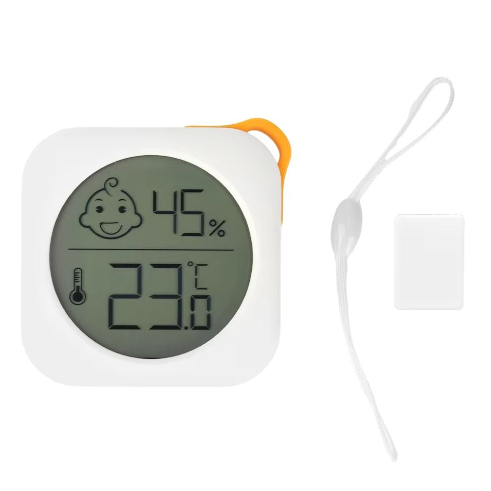 Portable Temperature Humidity Meter, -20~60℃ High-Precision with Comfort Icons, Wall/Desk/Stick Mount for Home/Office/Nursery