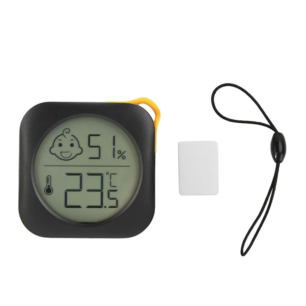 Portable Temperature Humidity Meter, -20~60℃ High-Precision with Comfort Icons, Wall/Desk/Stick Mount for Home/Office/Nursery