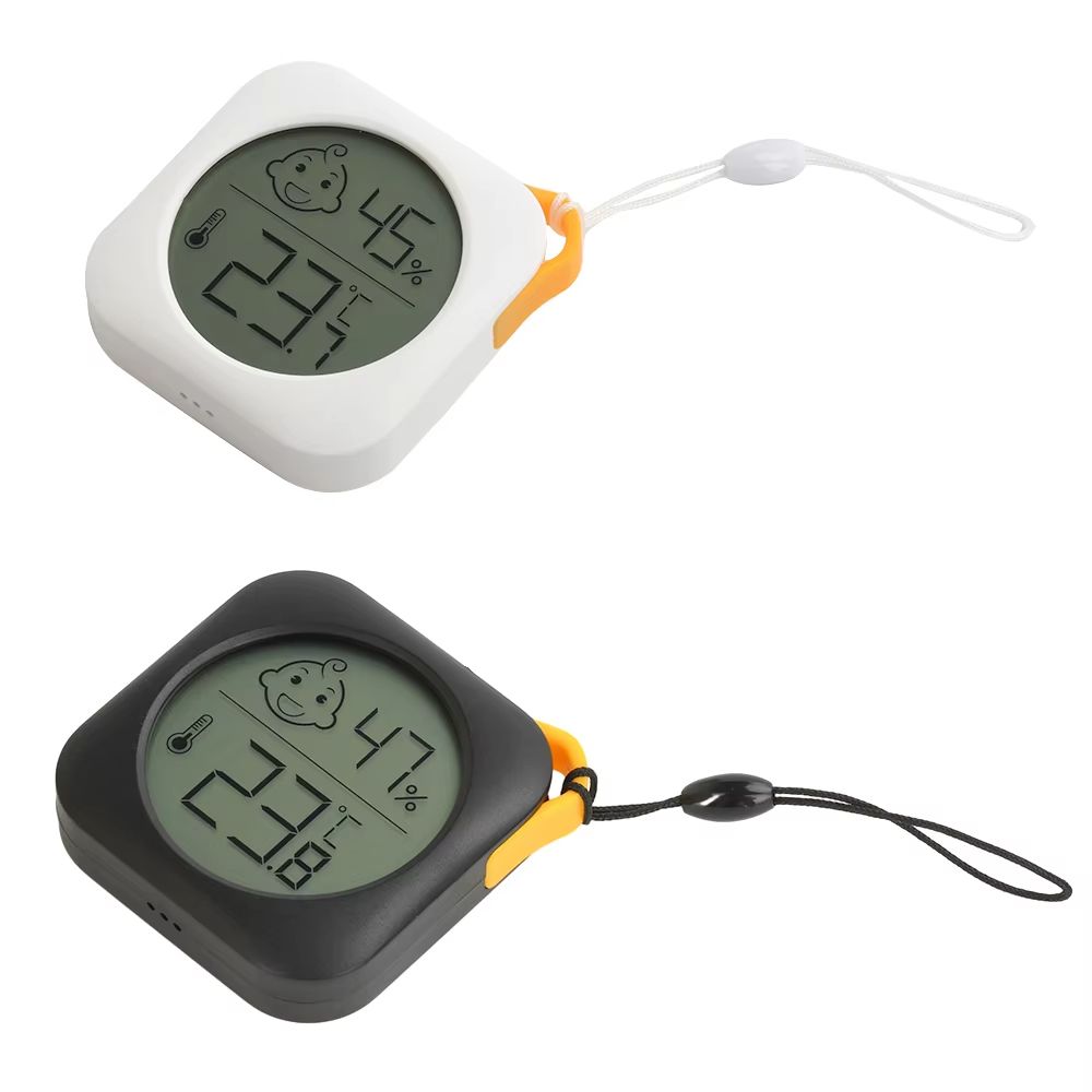 Portable Temperature Humidity Meter, -20~60℃ High-Precision with Comfort Icons, Wall/Desk/Stick Mount for Home/Office/Nursery