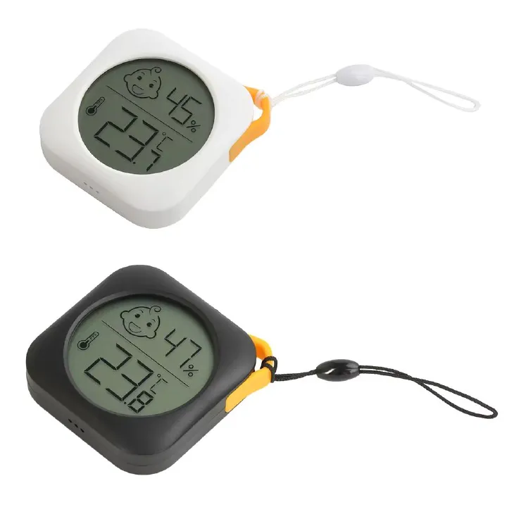 Portable Temperature Humidity Meter, -20~60℃ High-Precision with Comfort Icons, Wall/Desk/Stick Mount for Home/Office/Nursery