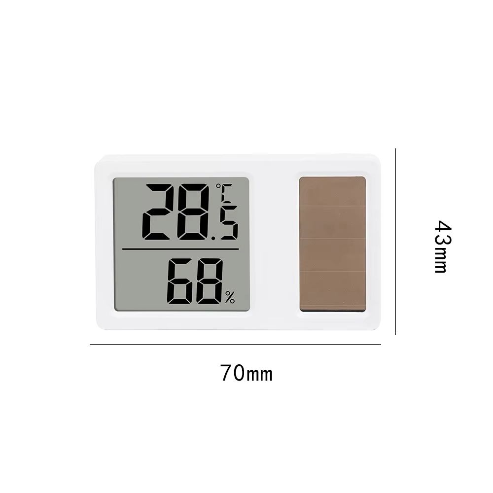 Solar thermometer, high-precision mini digital temperature and humidity, household thermometer, electronic digital high-precision display, portable measuring instrument