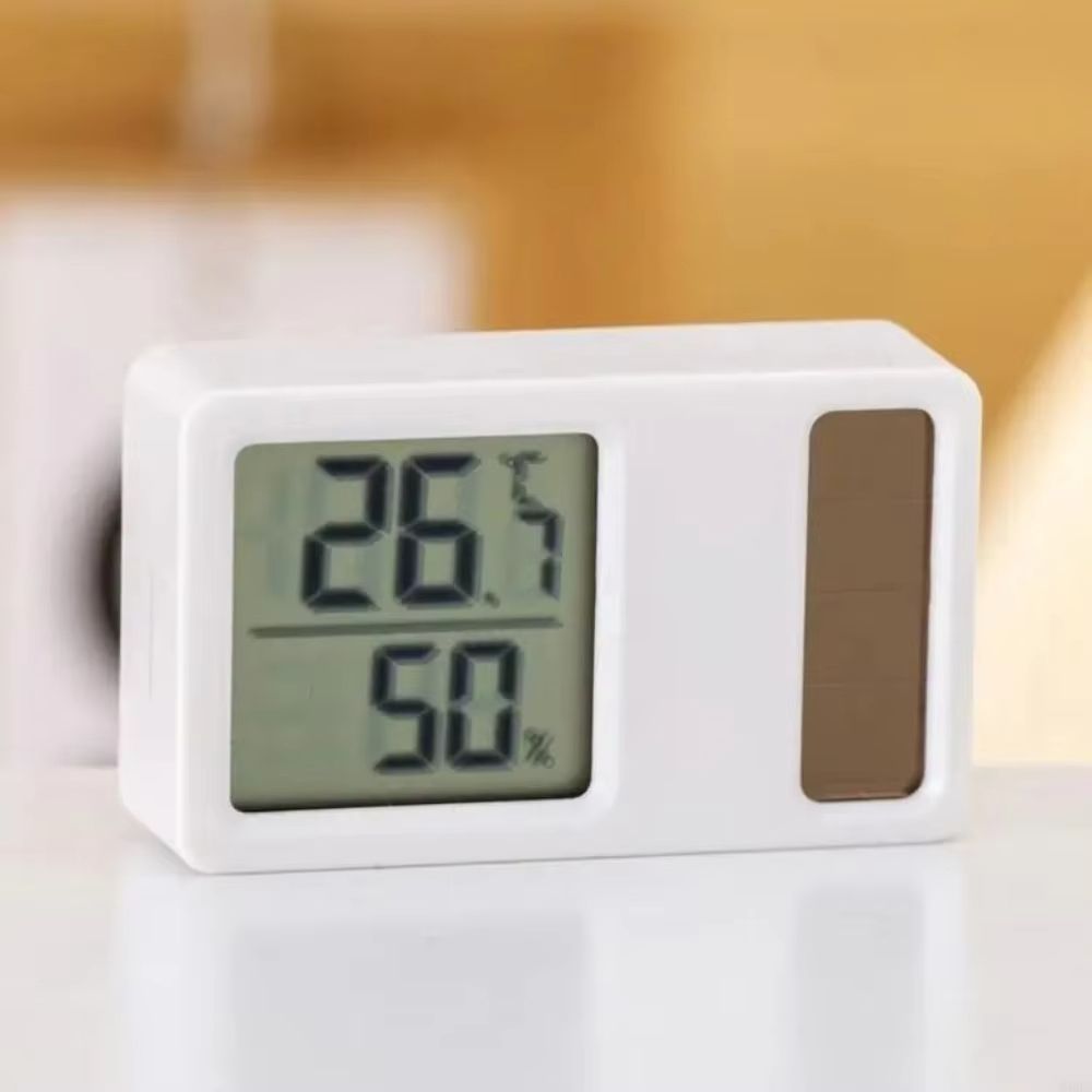 Solar thermometer, high-precision mini digital temperature and humidity, household thermometer, electronic digital high-precision display, portable measuring instrument