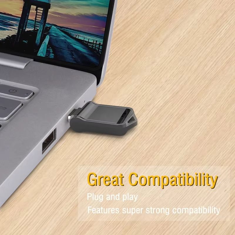 2 IN 1 Metal USB Flash Drive USB 3.0 High Speed Mobile Phone Computer Mutual Transmission U Disk 2TB Large Capacity Pendrive