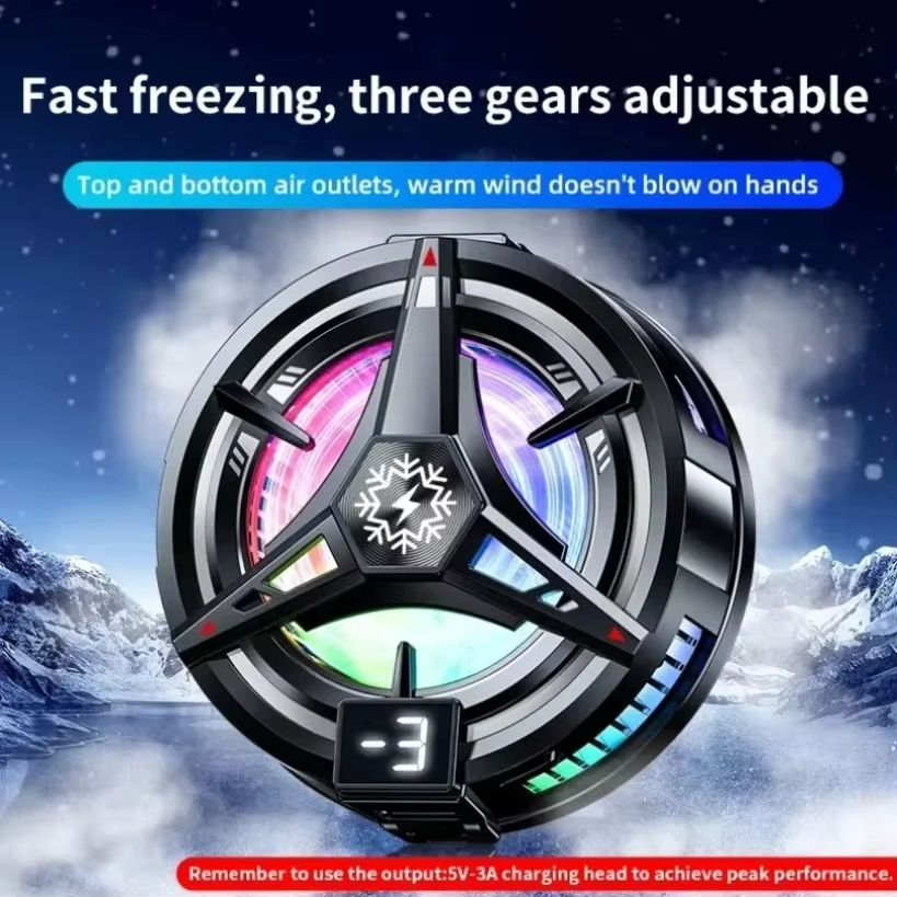 Mobile Phone Cooler 3 Gears Adjustable Fan Cellphone Cooler Magnetic Fast Freezing Cooling Radiator For iPhone 12 13 14 15 16