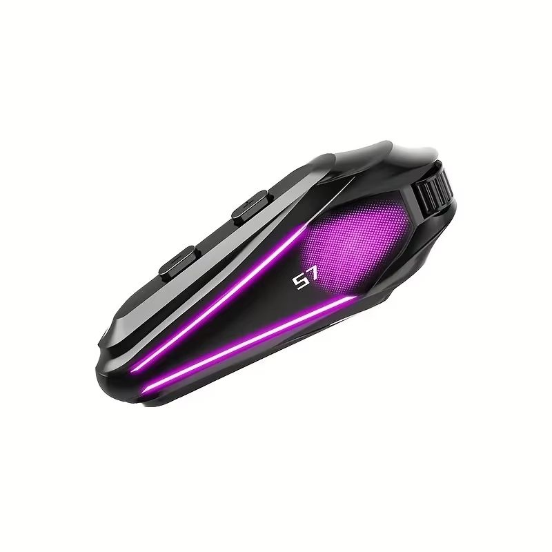 S7 Motorcycle Helmet Earphones with Noise Reduction IP67 Space Audio Dual Phone Connection High-Quality Speakers for Safe Riding