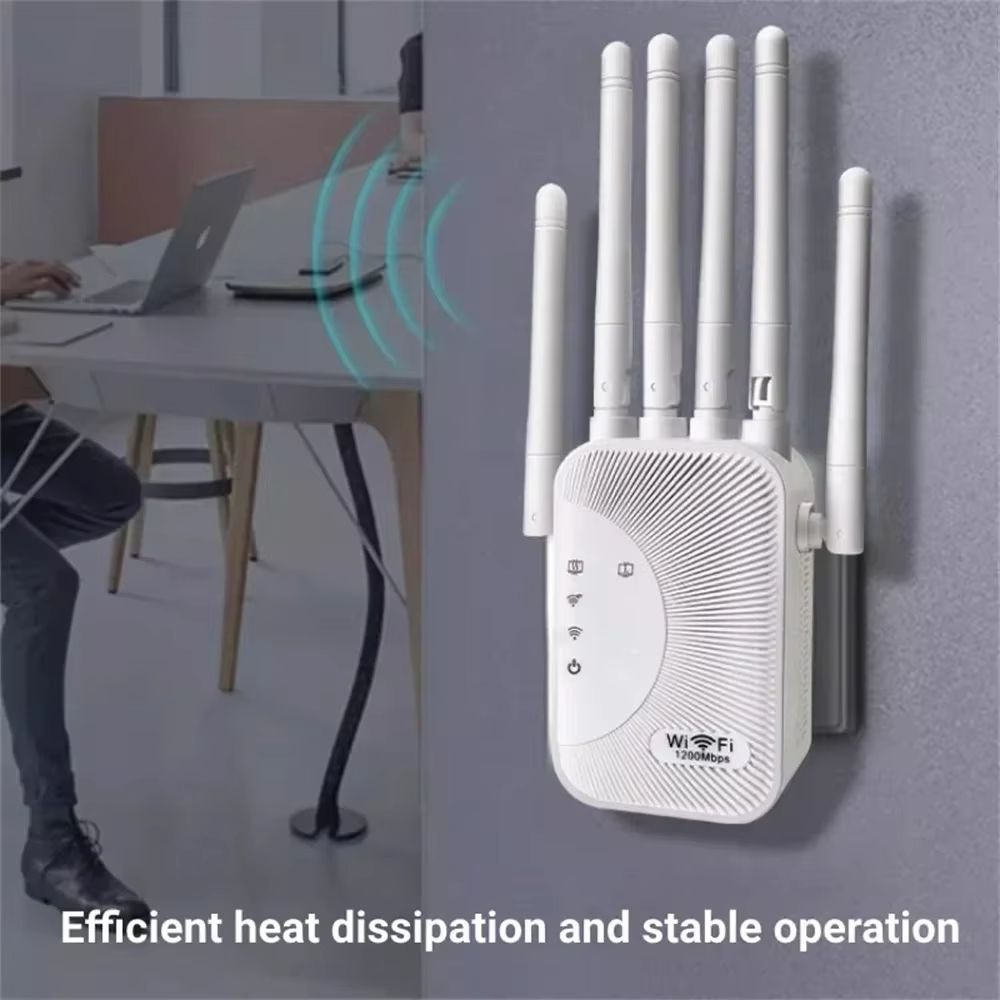 1200Mbps Wifi Repeater Amplifier Dual band 2.4G 5G Network Expander Range Extender WiFi Signal Booster Wireless Wi-Fi Router