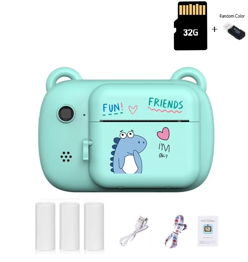 Child Instant Digital Camera Thermal Print Cameras Parent-Child Interaction Toy Camera Portable Toy Camera Kids Camcorder Gift