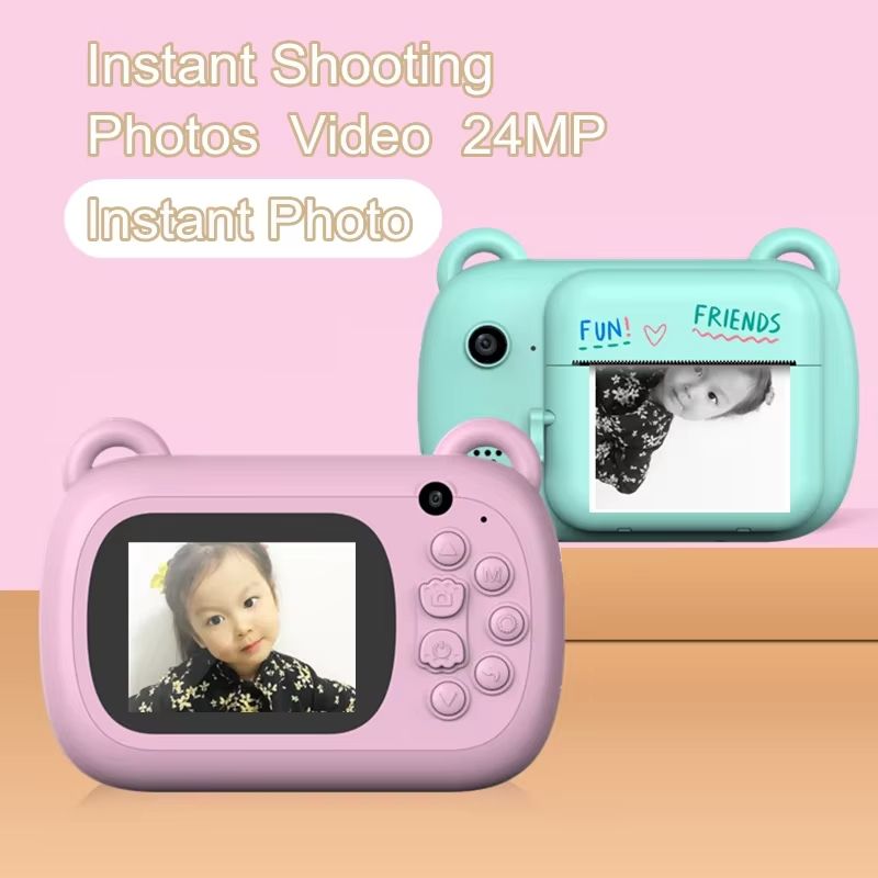 Child Instant Digital Camera Thermal Print Cameras Parent-Child Interaction Toy Camera Portable Toy Camera Kids Camcorder Gift