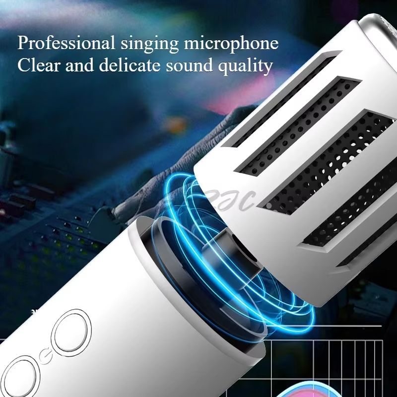New K20 Bluetooth Speaker Wireless Live Broadcast Microphone Integrated Mobile Phone Karaoke Large Capacity Battery
