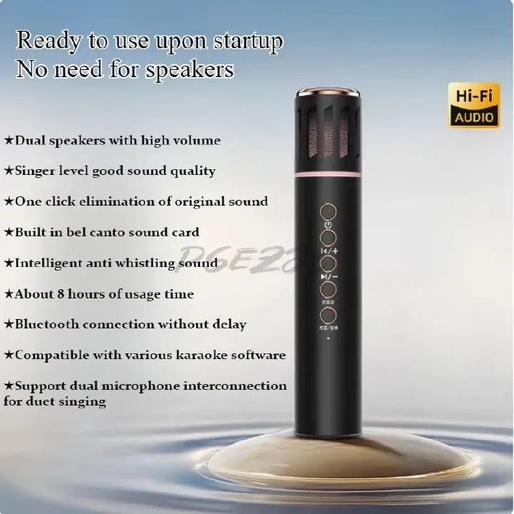 New K20 Bluetooth Speaker Wireless Live Broadcast Microphone Integrated Mobile Phone Karaoke Large Capacity Battery