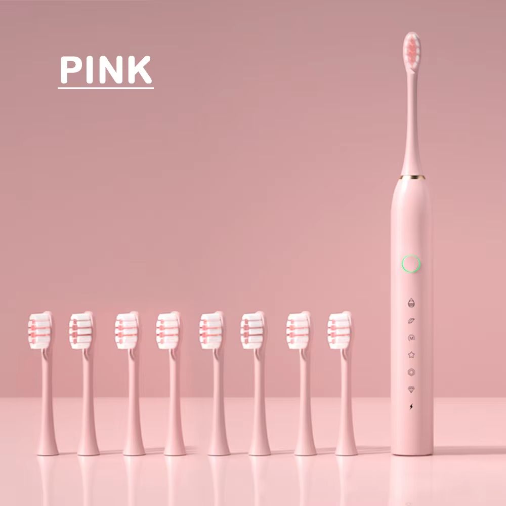 Sonic Electric Toothbrush For Adults Children Rechargeable Ultrasound Teeth Whitening Tools IPX7 Waterproof 8 Brush Head