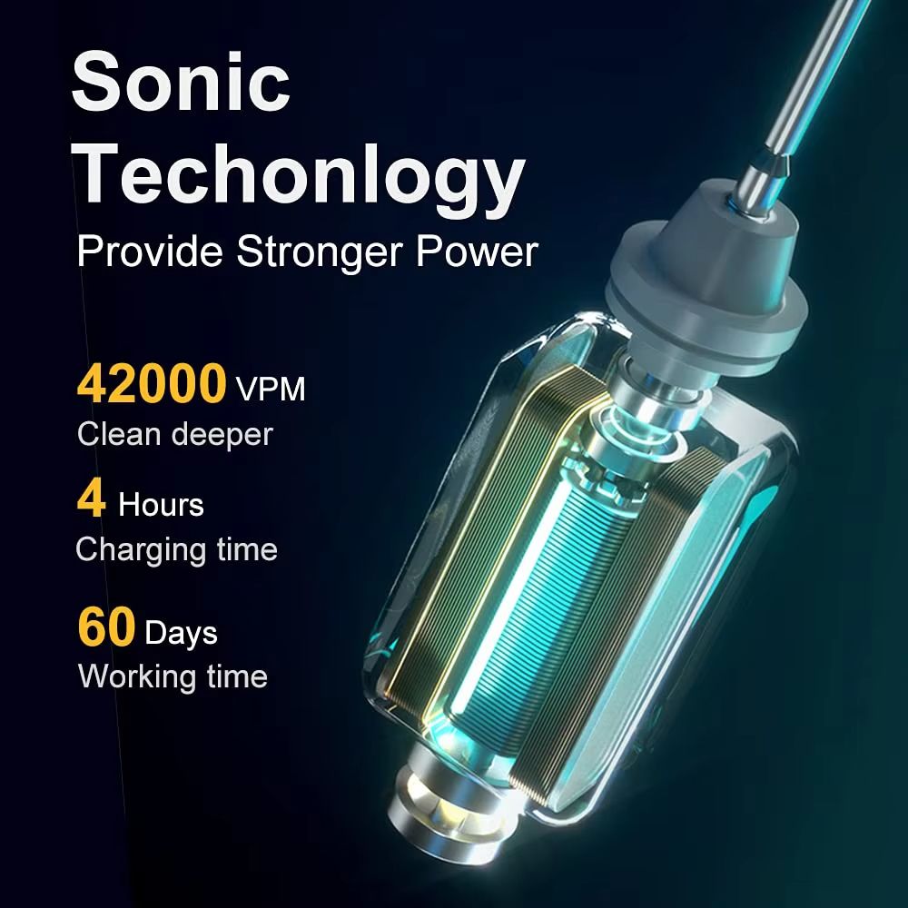 Sonic Electric Toothbrush For Adults Children Rechargeable Ultrasound Teeth Whitening Tools IPX7 Waterproof 8 Brush Head