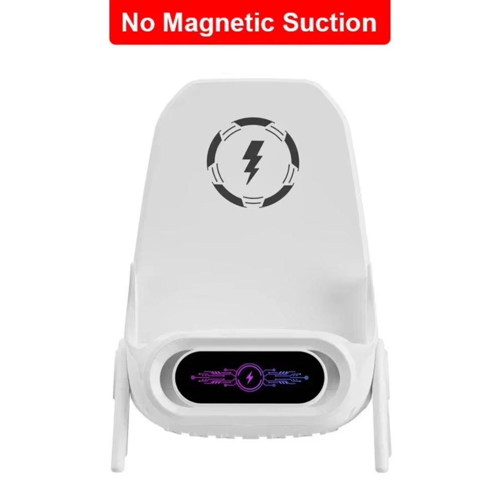 15W Wireless Magnetic Phone Charger with 3 Magnetic Head Intelligent Cooling Chair Shaped Phone Charger Stereo Sound Chamber