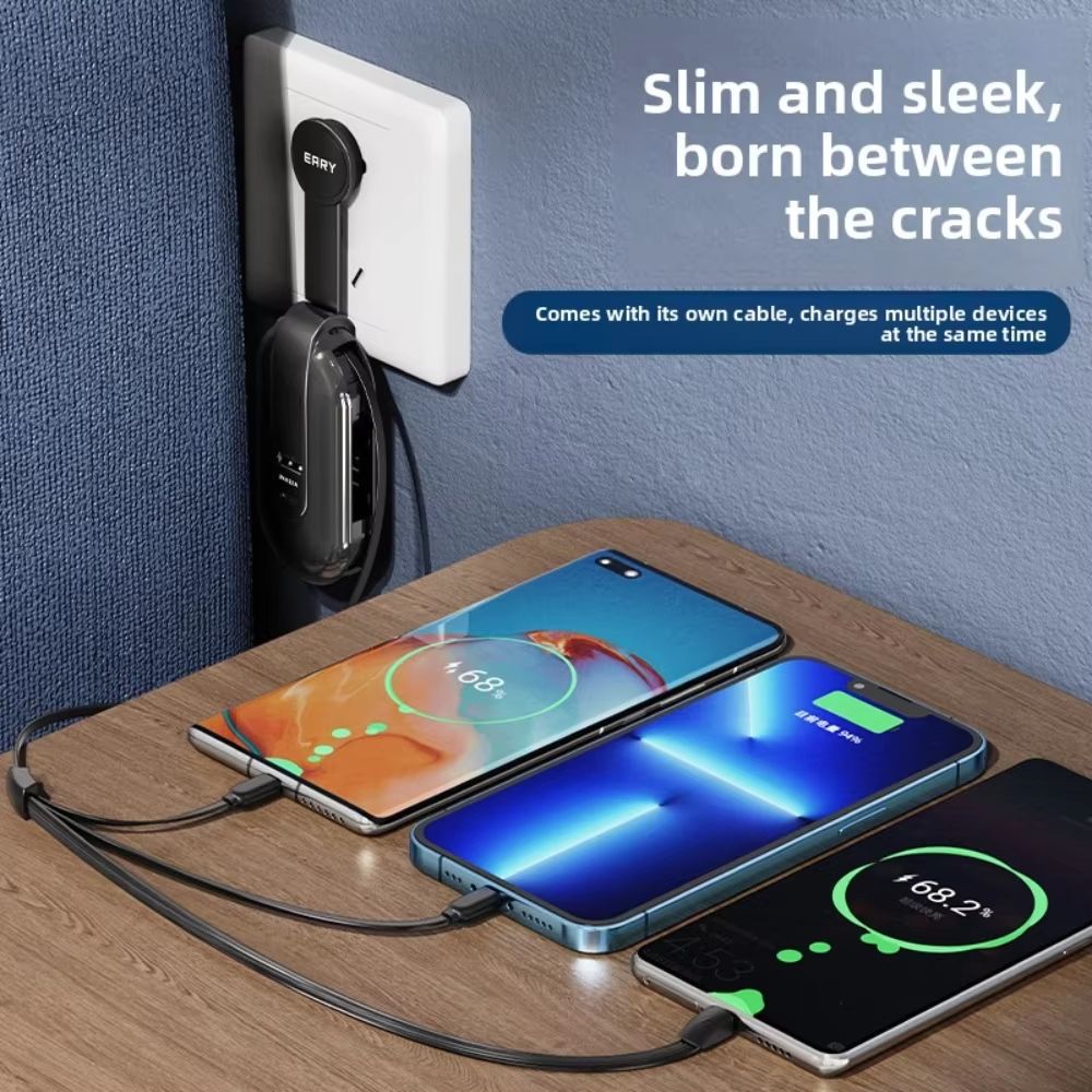 Paifan Walker Phone Charger Cable: Multi-Function 3-in-1, compatible with Apple/Type-C. Data cable for wholesale.