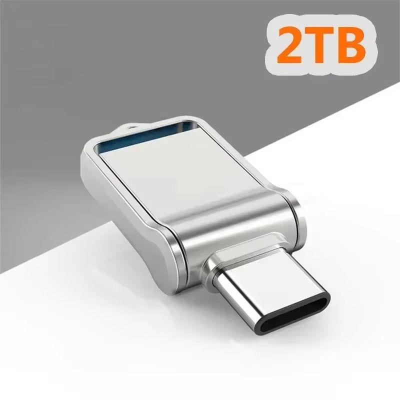 High-Speed USB Flash Drive 2TB Large Capacity Mobile Phone Computer Car Universal Converter Type-C Dual Interface 2026