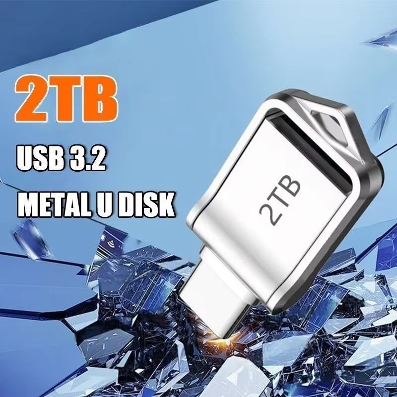 High-Speed USB Flash Drive 2TB Large Capacity Mobile Phone Computer Car Universal Converter Type-C Dual Interface 2026