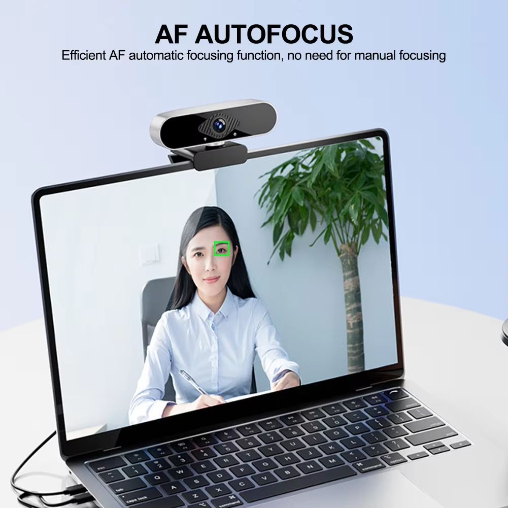 4K USB Webcam Auto Focus 8MP 30FPS Plug & Play with USB 2.0 Cable & Tripod for Streaming Video Calls Content Creation