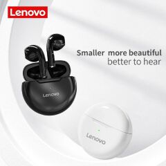 Original Lenovo Thinkplus HT38 TWS Wireless Earphone Bluetooth 5.0 Earpods Sport Headset Waterproof Noise Cancelling Earbuds with Mic for Android iOS - Black / White