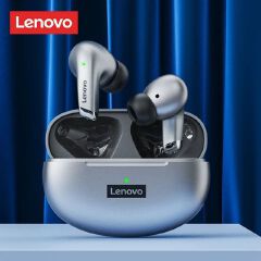 Original Lenovo Thinkplus LP5 TWS Wireless Earphone Bluetooth 5.0 Earpods 9D Stereo Surround Sound Waterproof Sports Headset with Mic for Android iOS - Black