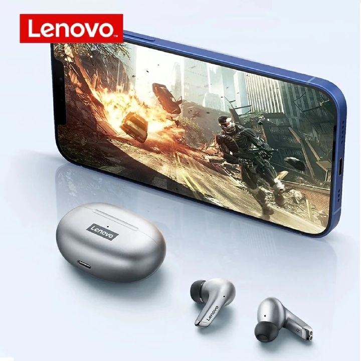 Original Lenovo ThinkPlus LP5 Earphones Bluetooth Earpods TWS Wireless Earphones 9D Stereo Sports Earphones Waterproof Microphone Earphones Suitable for Smartphones