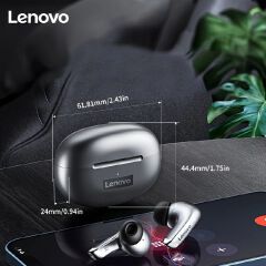 Original Lenovo Thinkplus LP5 TWS Wireless Earphone Bluetooth 5.0 Earpods 9D Stereo Surround Sound Waterproof Sports Headset with Mic for Android iOS - Black