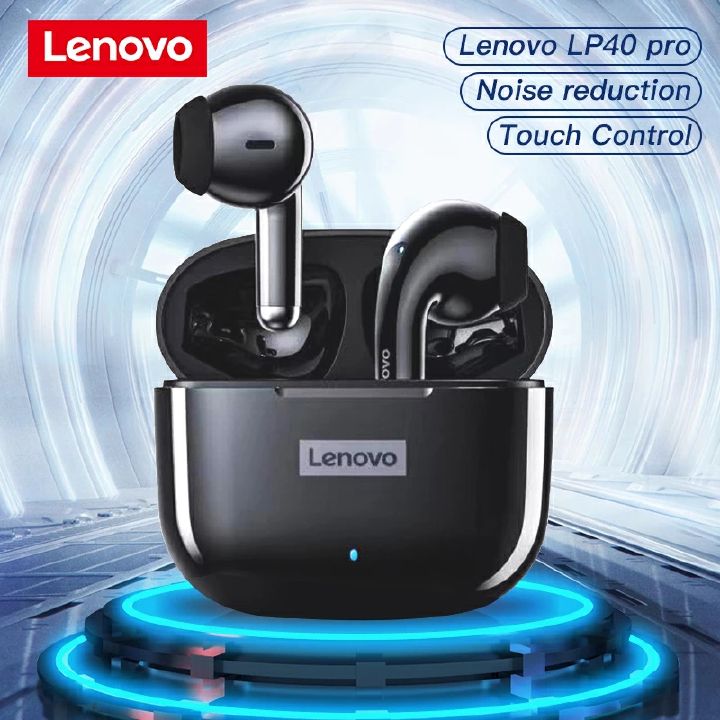 Original Lenovo ThinkPlus LP40 Pro Earphones Bluetooth Earpods TWS Wireless Earphones 5.1 Waterproof Sports Earphones with Microphone Music Headset