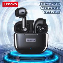 Original Lenovo Thinkplus LP40 Pro TWS Wireless Earphone Bluetooth 5.1 Earpods Sport Headset Waterproof Stereo Bass Earbuds with Mic for Android iOS - Black / White