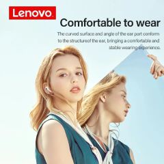 Original Lenovo Thinkplus LP40 TWS Wireless Earphone Bluetooth 5.0 Earpods True Stereo Earbuds Touch Control Bass Gaming Headset with Mic for Android iOS - Black / White