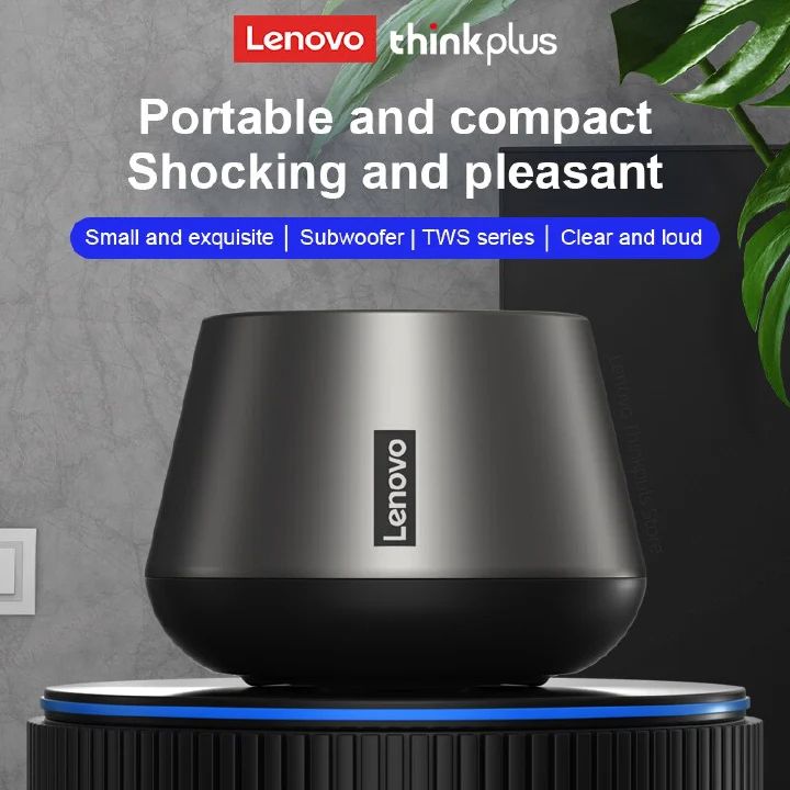 Original Lenovo Thinkplus K3 Pro Wireless Bluetooth 5.0 Speaker Portable HIFI Stereo Deep Bass with Mic HD Calls 1200mAh Long Battery for Phone PC Laptop