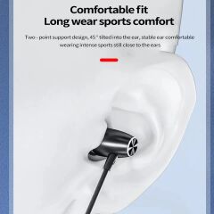 Lenovo Thinkplus HE05 Bluetooth Earphones Neck Hanging Earpods Super Bass Sports Earphone with Mic Wireless Headphone for Android IOS with charging cable Black