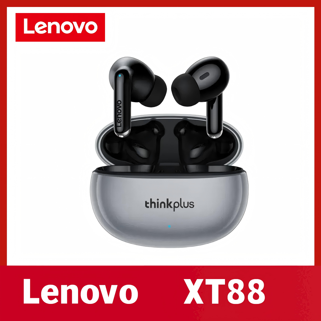 Original Lenovo Thinkplus XT88 Earpods Bluetooth Earphones TWS Wireless Earphone Bluetooth 5.3 Dual Stereo Noise Reduction Bass Touch Control Long Standby headset