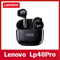 Original Lenovo Thinkplus LP40 Pro TWS Wireless Earphone Bluetooth 5.1 Earpods Sport Headset Waterproof Stereo Bass Earbuds with Mic for Android iOS - Black / White