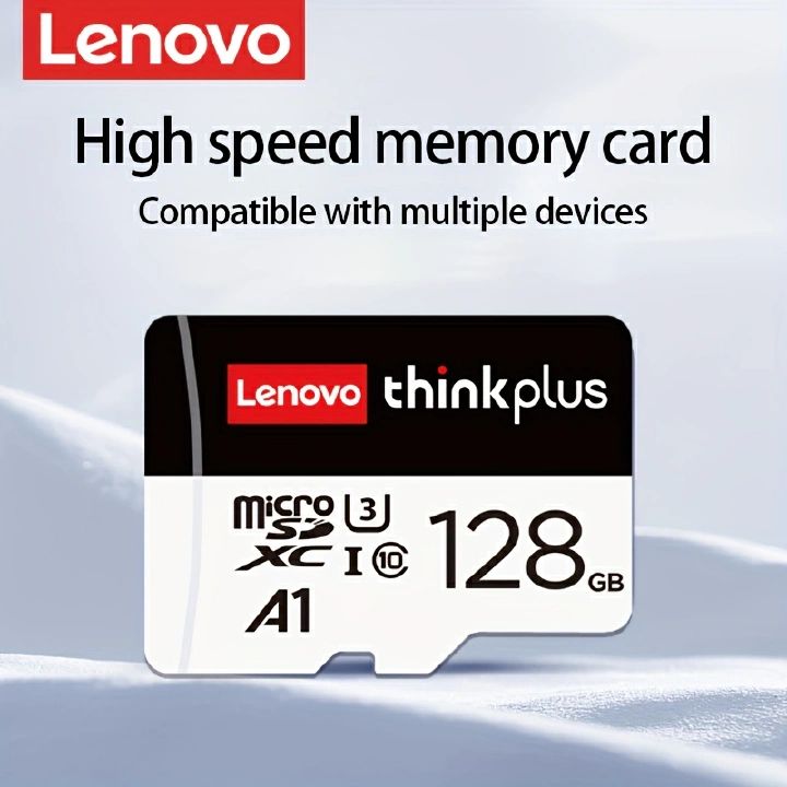 Original Lenovo Thinkplus High Speed TF Card Micro SD Card 256GB 128GB 64GB 32GB 16GB Class 10 Memory Card with SD Adapter for Android Phones/Tablet/Camera/Dash Cam