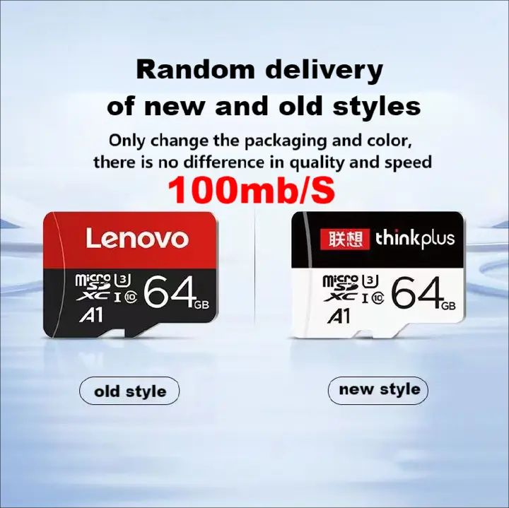 Original Lenovo Thinkplus High Speed TF Card Micro SD Card 256GB 128GB 64GB 32GB 16GB Class 10 Memory Card with SD Adapter for Android Phones/Tablet/Camera/Dash Cam