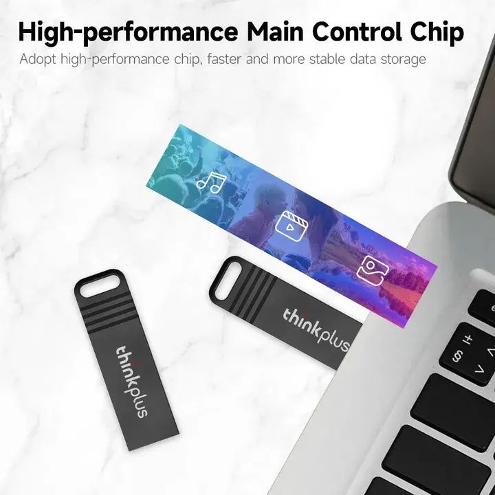 Lenovo Thinkplus 128GB USB Flash Drives U disk MU221 USB2.0 U disk Portable Shockproof Metal USB Flash Drive