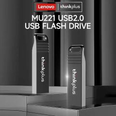 Original Lenovo Thinkplus Metal USB Flash Drive MU221 128GB 64GB 32GB 16GB USB 2.0 High Speed U Disk Waterproof Shockproof Pendrive for PC / Laptop / Car Audio