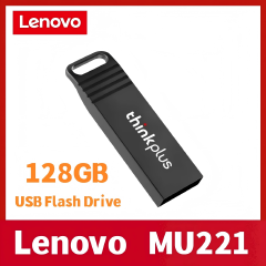 Original Lenovo Thinkplus Metal USB Flash Drive MU221 128GB 64GB 32GB 16GB USB 2.0 High Speed U Disk Waterproof Shockproof Pendrive for PC / Laptop / Car Audio