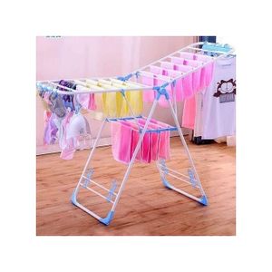 Metal Foldable Laundry Drying Clothes Rack Heavy Duty Clothing Horse Garment Dryer Stand Airer Laundry Stand Drying Hanger Rack For Clothing & Bed Linen Clothes Airer Indoor Outdoor Laundry Rack