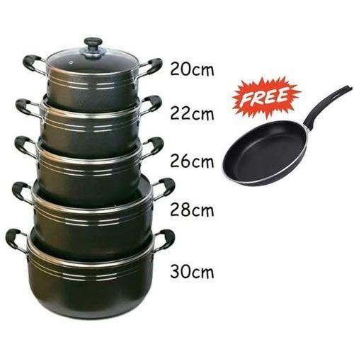 【Promotion】TC 14PCS Nonstick Cookware Set Cooking Pots Sufuria (20/22/24/28/30cm Pots +26cm frying pan)