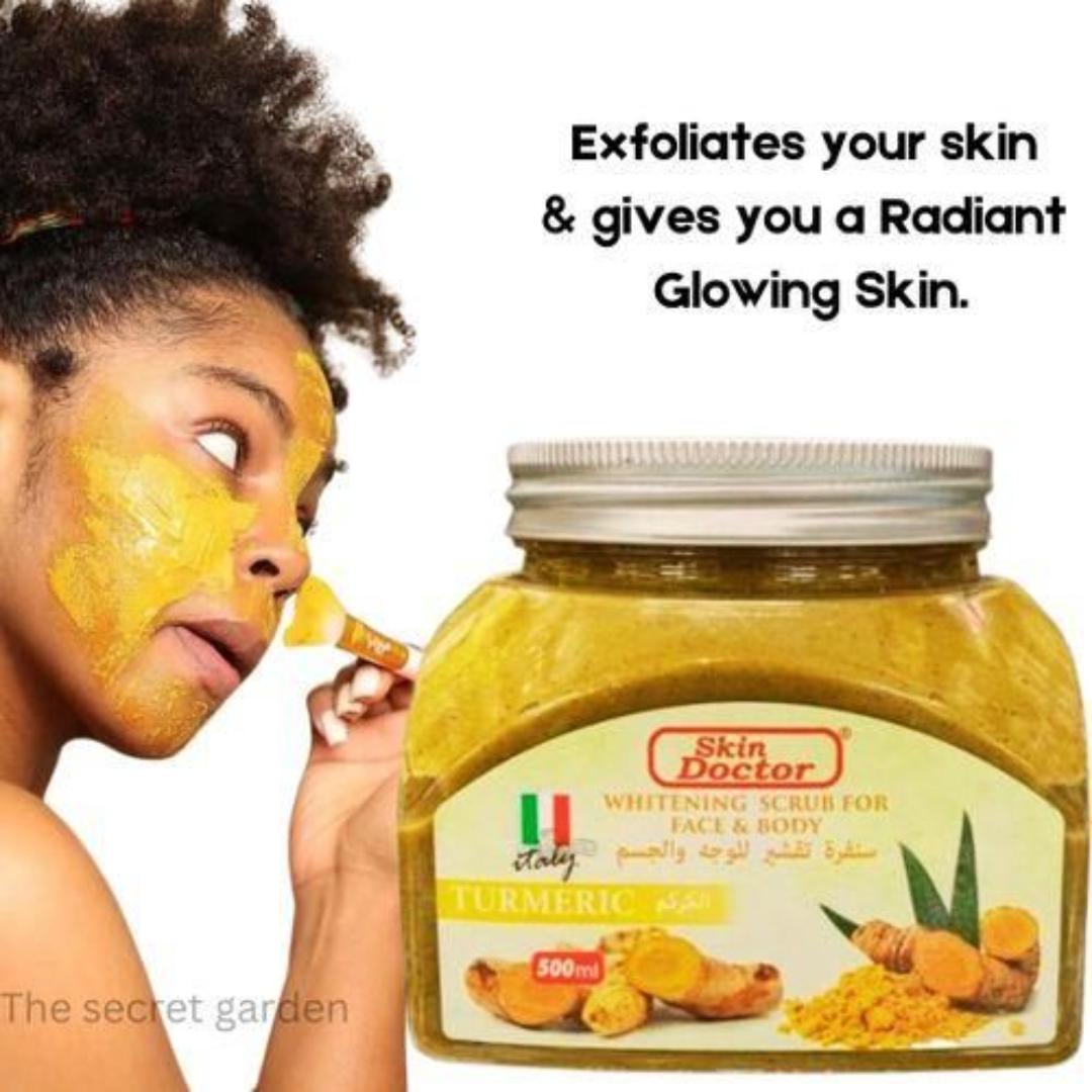 Skin Doctor Turmeric Whitening Scrub For Face & Body SkinDoctor Tumeric Scrub, 500ml